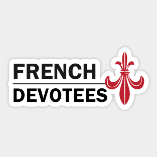 French Devotees Black Sticker